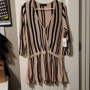 Striped peplum sweater